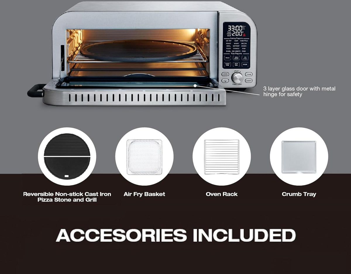 Salton - Pizzadesso Stainless Steel Professional Countertop Convection Oven - TO2122SSPP