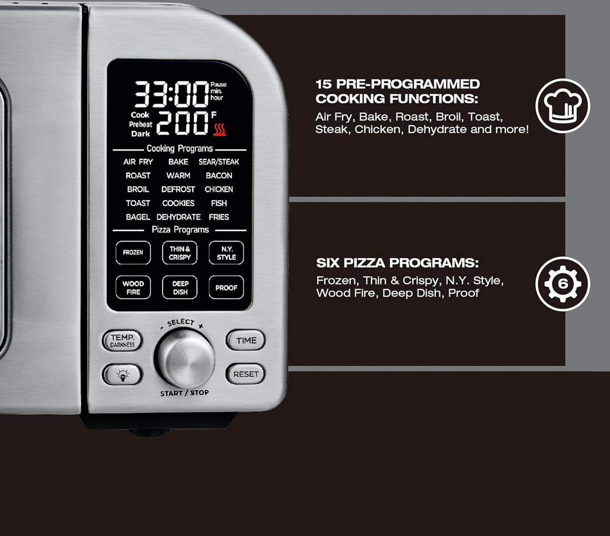 Salton - Pizzadesso Stainless Steel Professional Countertop Convection Oven - TO2122SSPP