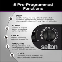 Salton - Professional Grade Blue Mist Power Blender - BL2150GM