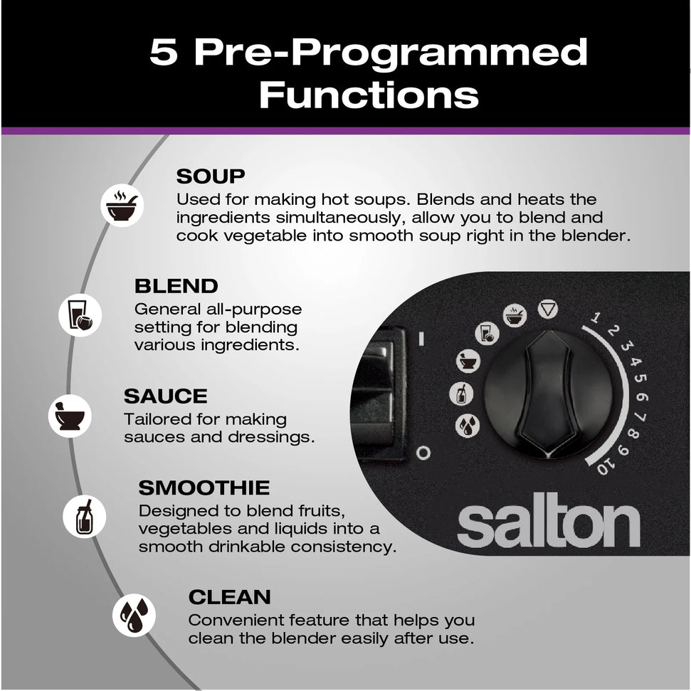 Salton - Professional Grade Buttercream Power Blender - BL2150CR