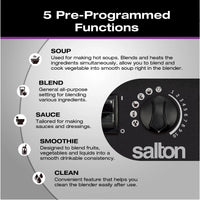 Salton - Professional Grade Buttercream Power Blender - BL2150CR