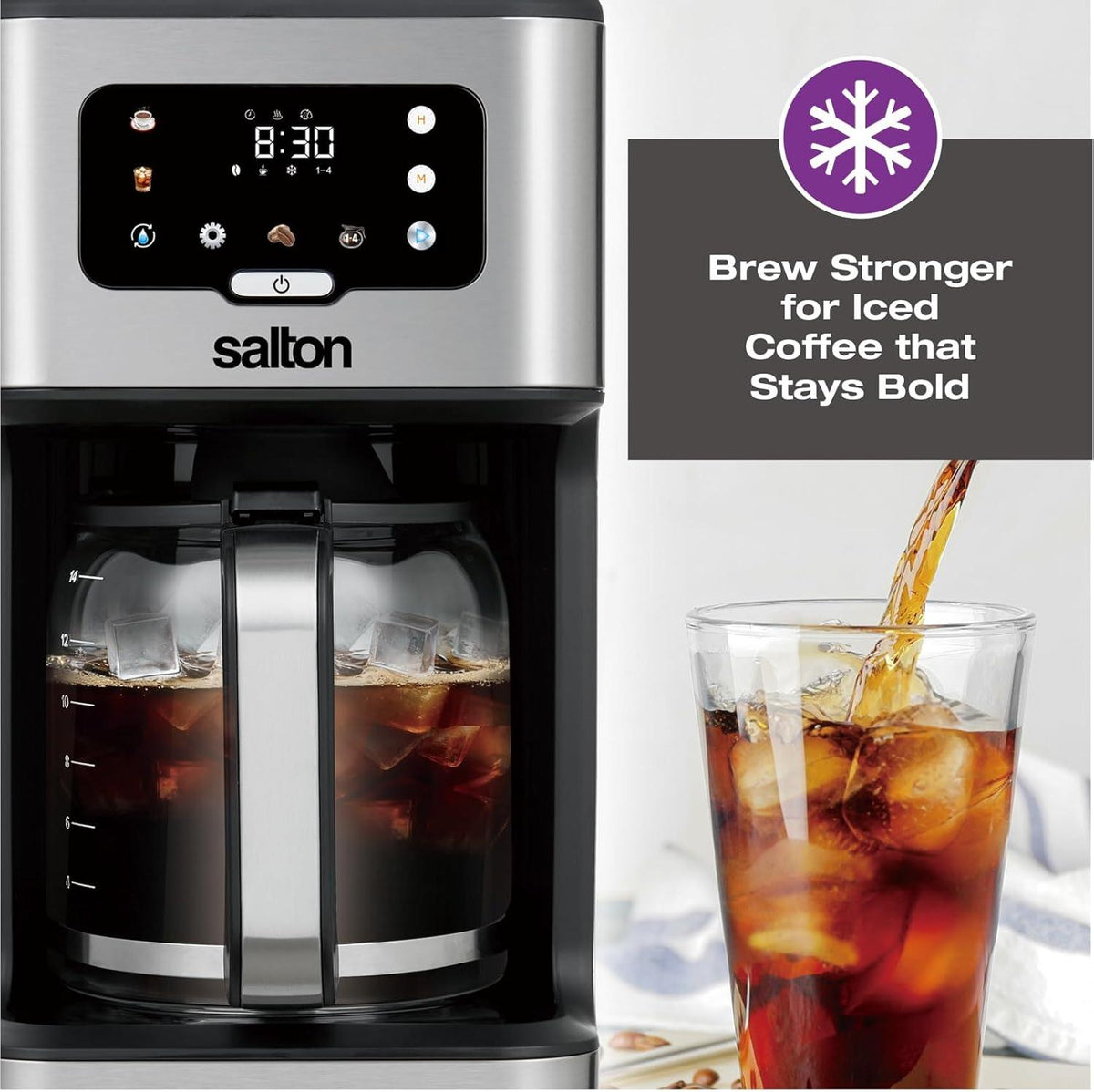 Salton - Stainless Steel 14 Cup Digital Coffee Maker - FC2149