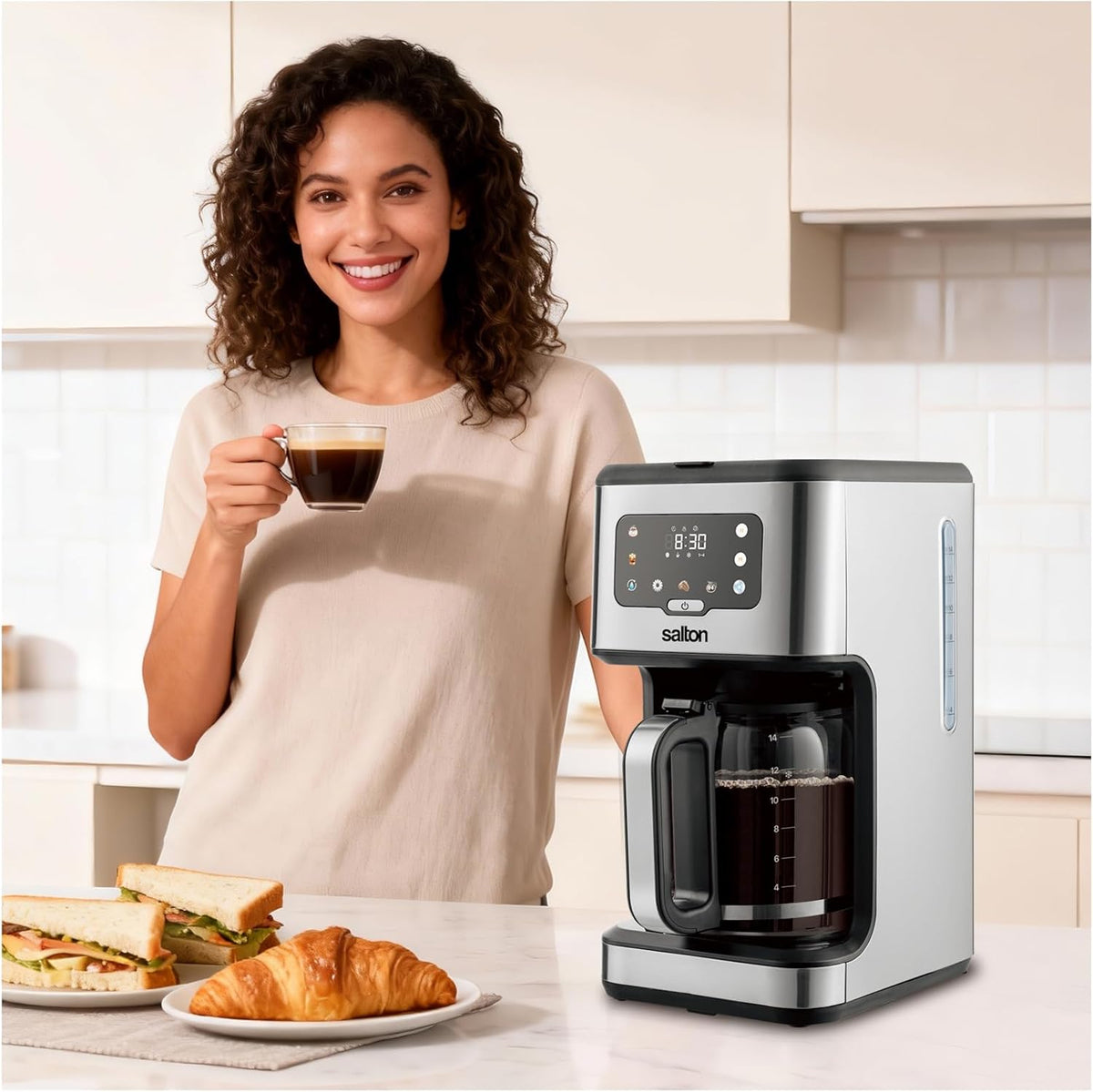 Salton - Stainless Steel 14 Cup Digital Coffee Maker - FC2149