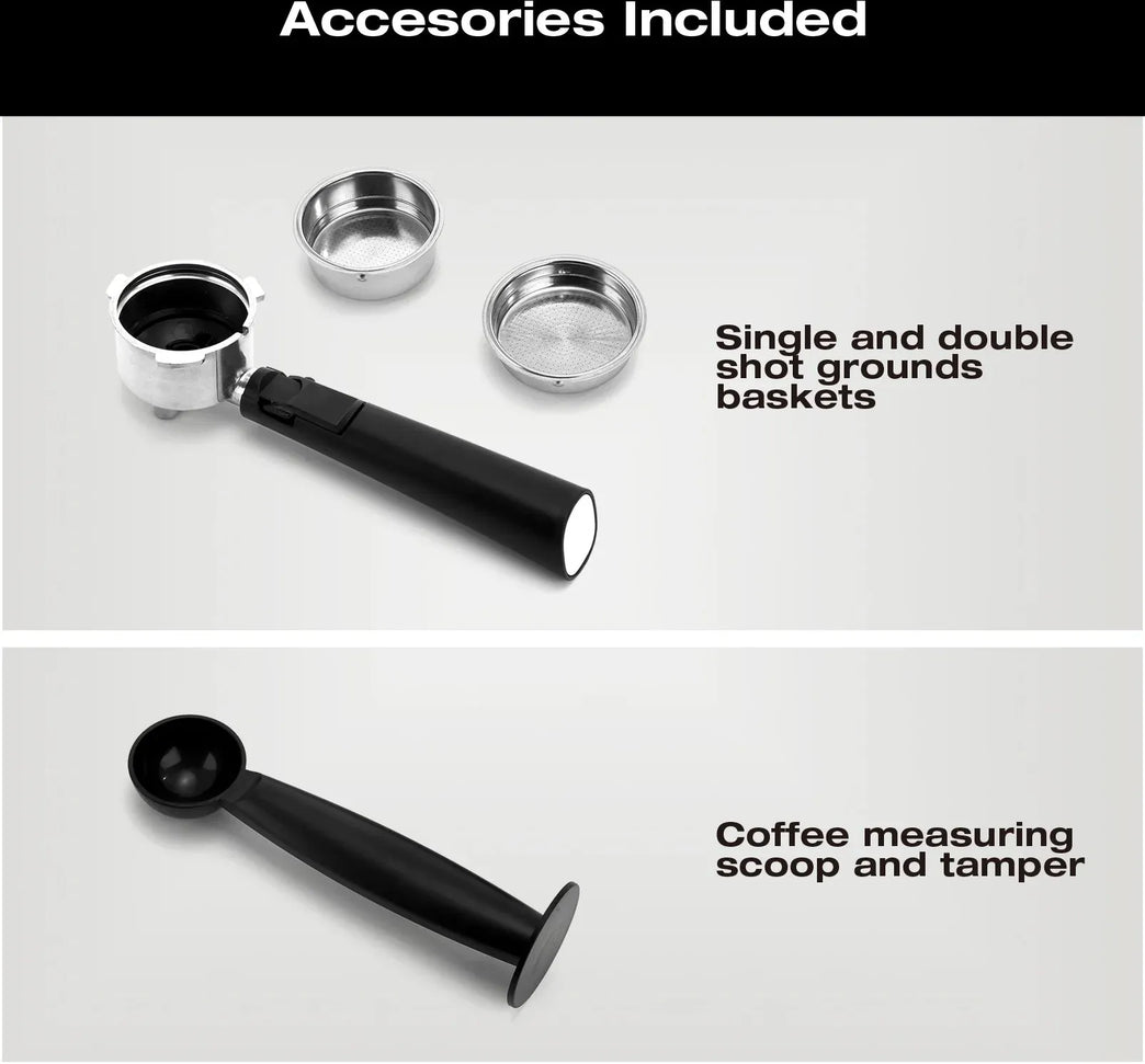 Salton - Stainless Steel 3-in-1 Digital Espresso, Capuccino & Latte Machine - EX2152