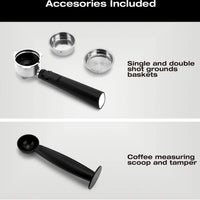Salton - Stainless Steel 3-in-1 Digital Espresso, Capuccino & Latte Machine - EX2152