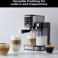 Salton - Stainless Steel 3-in-1 Digital Espresso, Capuccino & Latte Machine - EX2152