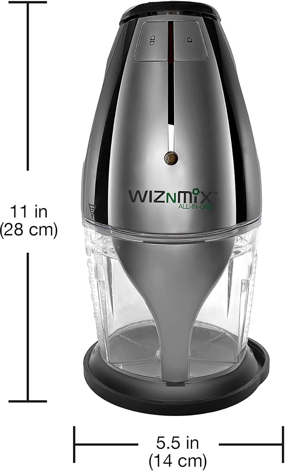 Salton - WizNMix All-in-One Black Food Processor, Chopper & Mini Blender - FP2102BK