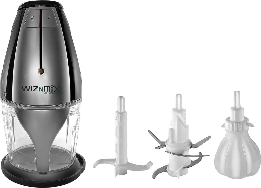 Salton - WizNMix All-in-One Black Food Processor, Chopper & Mini Blender - FP2102BK