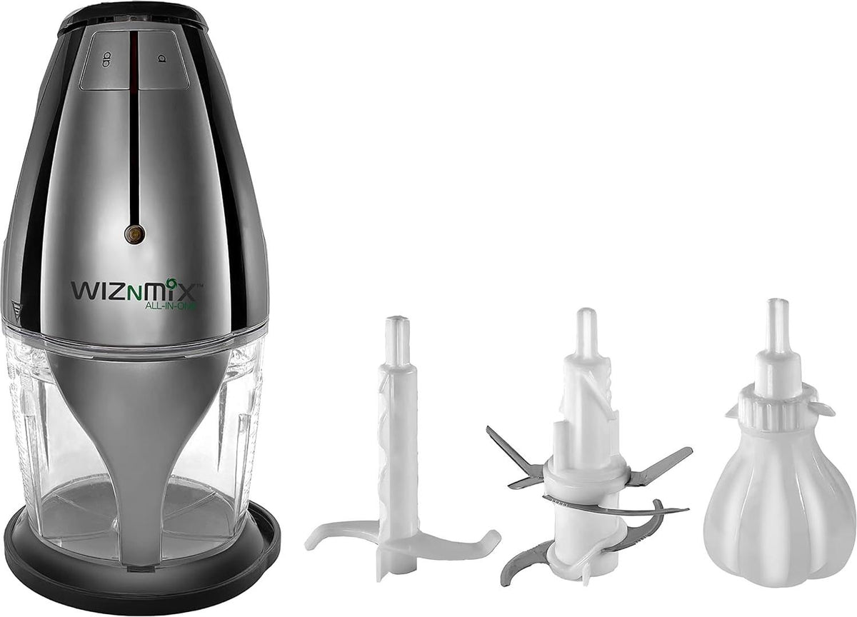 Salton - WizNMix All-in-One Black Food Processor, Chopper & Mini Blender - FP2102BK