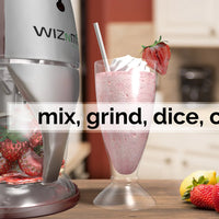 Salton - WizNMix All-in-One Red Food Processor, Chopper, Mini Blender - FP2102RD