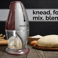 Salton - WizNMix All-in-One Red Food Processor, Chopper, Mini Blender - FP2102RD