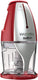 Salton - WizNMix All-in-One Red Food Processor, Chopper, Mini Blender - FP2102RD