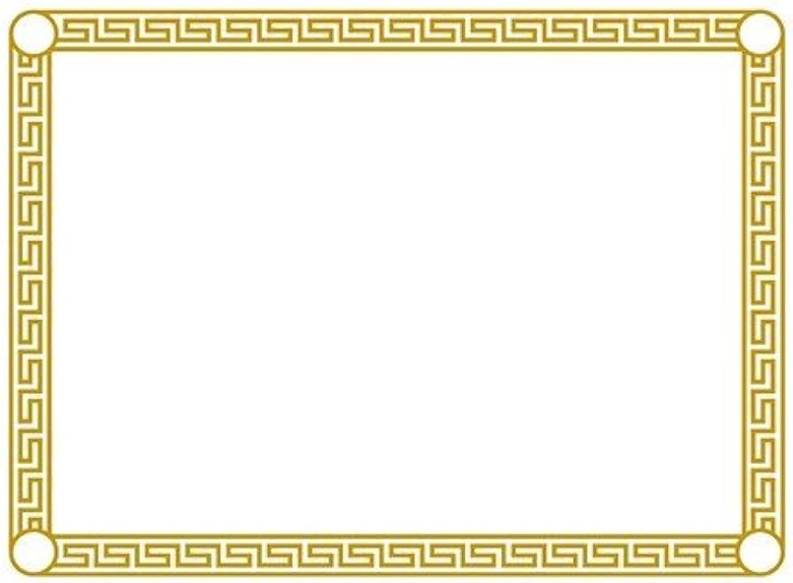 Sanfacon - 9.5" x 13.5" Gold Greek Key Placemats , 1000/cs - 5150 (Special Order Item)