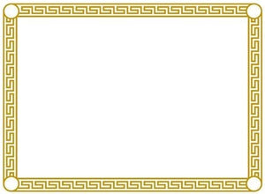 Sanfacon - 9.5" x 13.5" Gold Greek Key Placemats , 1000/cs - 5150