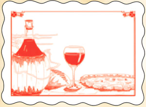 Sanfacon - Red Printed Italy Pizza Placemats, 1000/cs - 12204