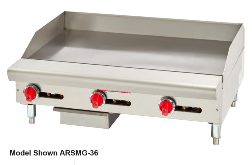 American Range - 48" Manual Countertop Thermostatic Griddle - ARSMG-48
