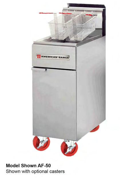 American Range - 50 lb Stainless Steel 3 Burner Tube Fryer - AF-50