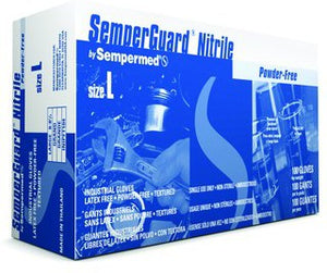 Sempermed - SemperGuard Blue Nitrile Powder Free Disposable Gloves - INIPFT104