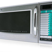 Sharp - 1.0 Cu. Ft. Stainless Steel Medium Duty Commercial Microwave Oven with Computerized Touch Controls (10 Programmable Memories) - R-21LVF