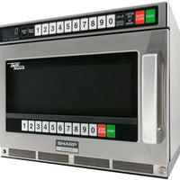 Sharp - 2200 W Twin Touch Commercial Microwave Oven with Dual Touch Pads - R-CD2200M
