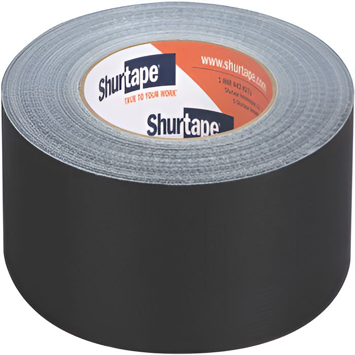 Shurtape - 48 mm x 55 m Black Duct Tape, 24Rl/Cs - 209438