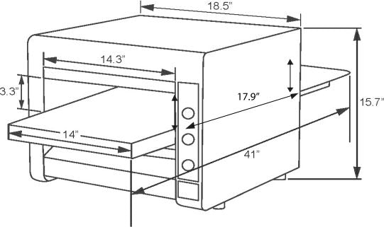 Sierra - 14" Electric Conveyor Oven with Conveyor Belt - C1418E