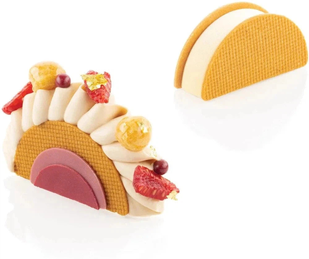 Silikomart - 0.6" Silicone Baking Mould with 16 Cavities - CURVE RAINBOW 26