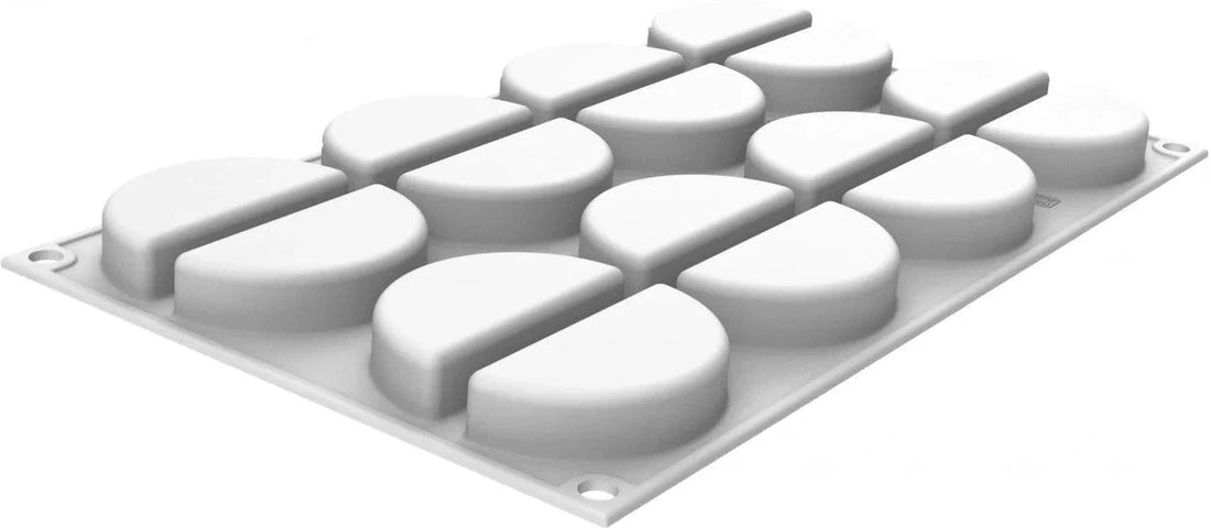 Silikomart - 0.6" Silicone Baking Mould with 16 Cavities - CURVE RAINBOW 26