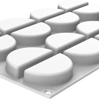 Silikomart - 0.6" Silicone Baking Mould with 16 Cavities - CURVE RAINBOW 26