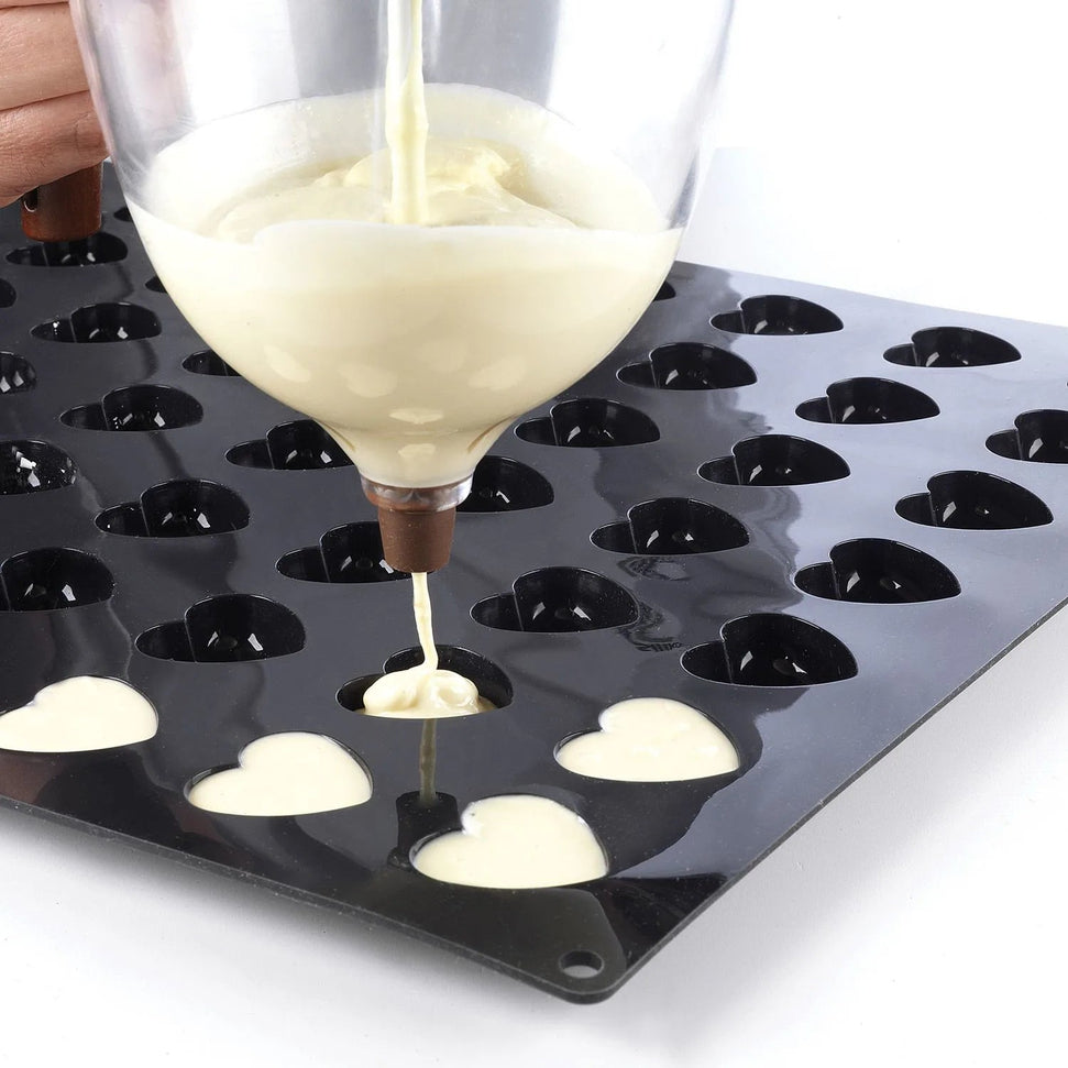 Silikomart - 0.68" x 1.3" Silicone Black 96 Compartment Mini Half Sphere Baking Mold - SQ015