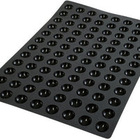 Silikomart - 0.68" x 1.3" Silicone Black 96 Compartment Mini Half Sphere Baking Mold - SQ015