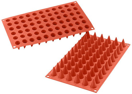 Silikomart - 0.7" x 1.1" Silicone #66 Compartment Cone Baking Mold - SF131