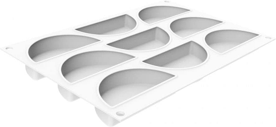 Silikomart - 0.8" Silicone Baking Mould with 9 Cavities - CURVE RAINBOW 80