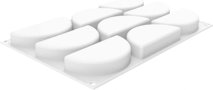 Silikomart - 0.8" Silicone Baking Mould with 9 Cavities - CURVE RAINBOW 80