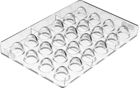 Silikomart - 0.88" Kit Dome 01 Polycarbonate Praline Chocolate Mould - KIT DOME 01