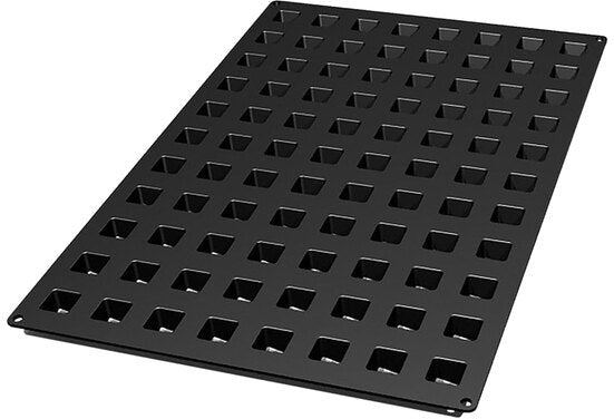 Silikomart - 0.98" x 0.98" x 0.94 Silicone Black 88 Compartment Baking Mold - SQ047