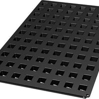 Silikomart - 0.98" x 0.98" x 0.94 Silicone Black 88 Compartment Baking Mold - SQ047