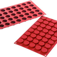 Silikomart - 1" x 0.43" Silicone #40 Compartment Pastille Round Baking Mold - SF180