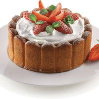 Silikomart - 10.2" x 2.3" Silicone Charlotte Round Baking Mould with Safety Ring - SFT181