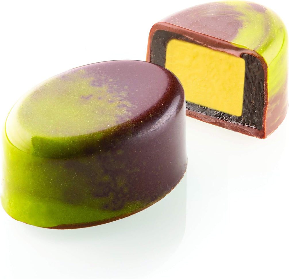 Silikomart - 10.8" Kit Ovale 01 Polycarbonate Praline Chocolate Mould - KIT OVALE 01