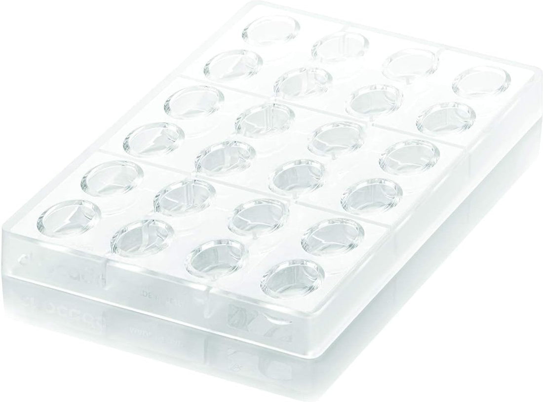 Silikomart - 10.8" Kit Ovale 01 Polycarbonate Praline Chocolate Mould - KIT OVALE 01