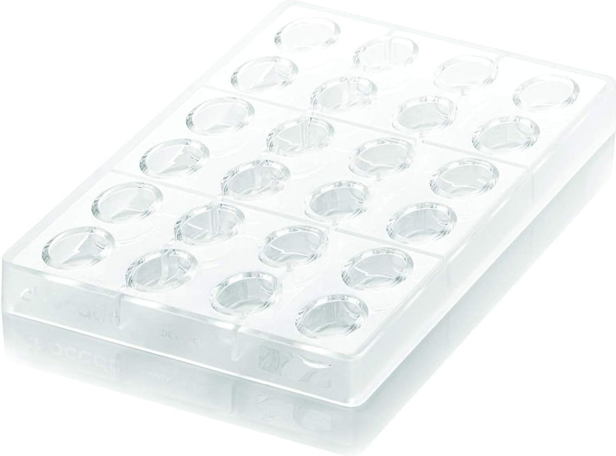 Silikomart - 10.8" Kit Ovale 01 Polycarbonate Praline Chocolate Mould - KIT OVALE 01