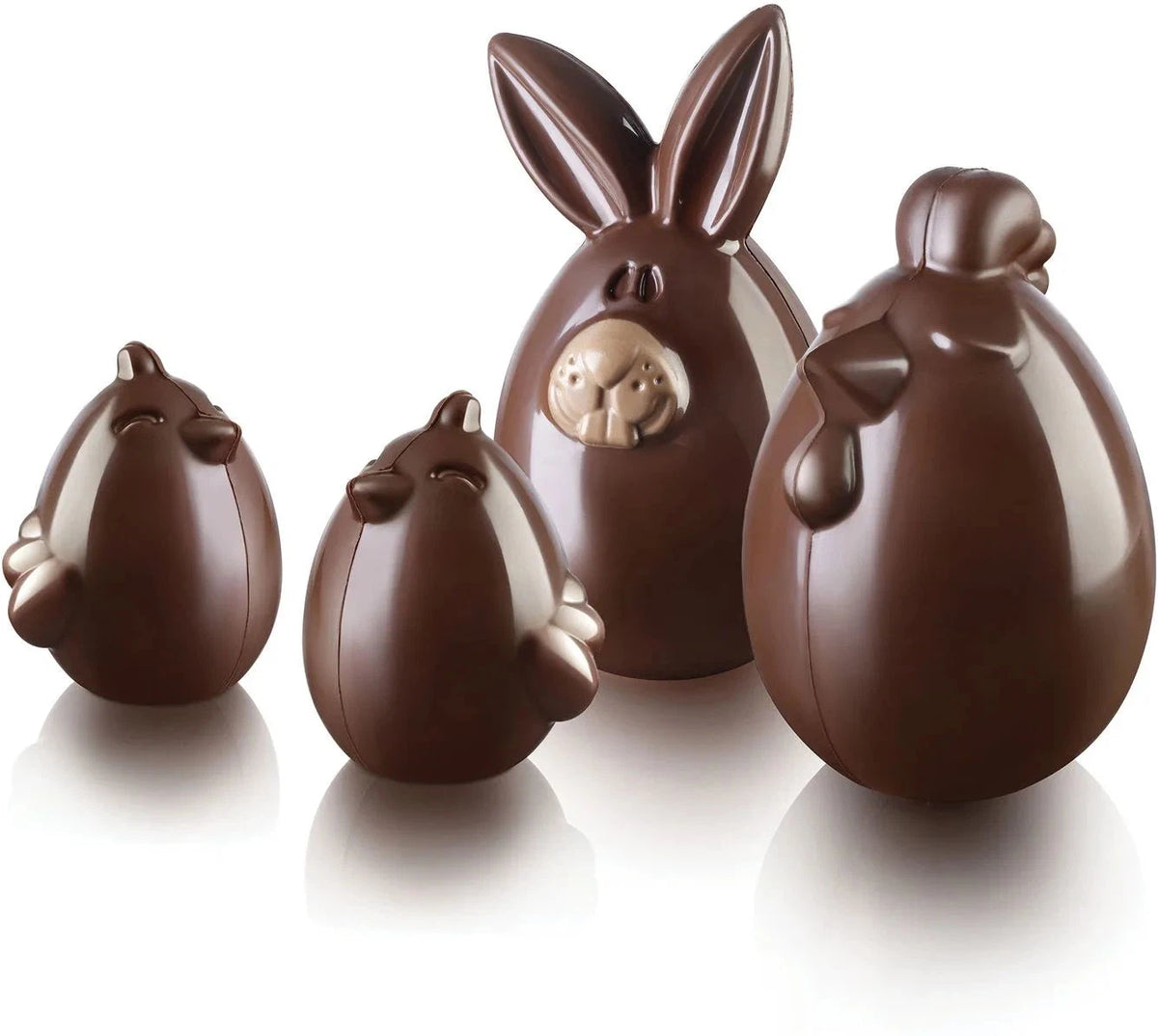 Silikomart - 11.2" x 5.9" x 2.2" Plastic Thermoformed LUCKY BUNNY Chocolate Baking Mould - LUCKY BUNNY
