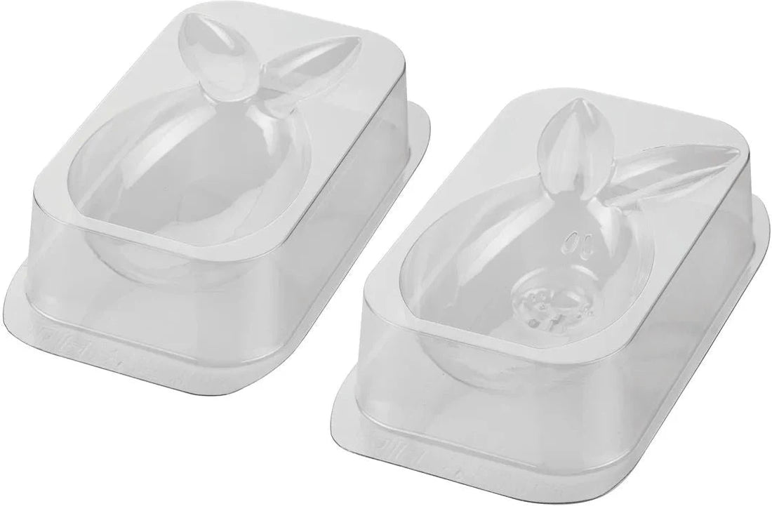 Silikomart - 11.2" x 5.9" x 2.2" Plastic Thermoformed LUCKY BUNNY Chocolate Baking Mould - LUCKY BUNNY