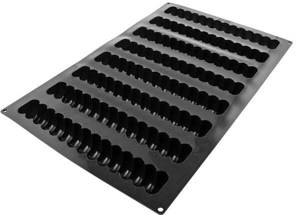 Silikomart - 13.2" x 1.8" x 1.5" Silicone Black 8 Compartment Infinity Baking Mold - SQ072