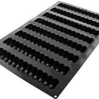 Silikomart - 13.2" x 1.8" x 1.5" Silicone Black 8 Compartment Infinity Baking Mold - SQ072