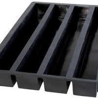 Silikomart - 19" x 2" Silicone 4 Compartment Black Logs Baking Mold - SQ016