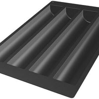 Silikomart - 19.4" x 3.1"x 2.4" Silicone 4 Compartment Black Large Capacity Trunk Mold - SQ014