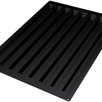 Silikomart - 19.6" x 1.1" x 1.1" Silicone Black 8 Compartment Logs Baking Mold - SQ017