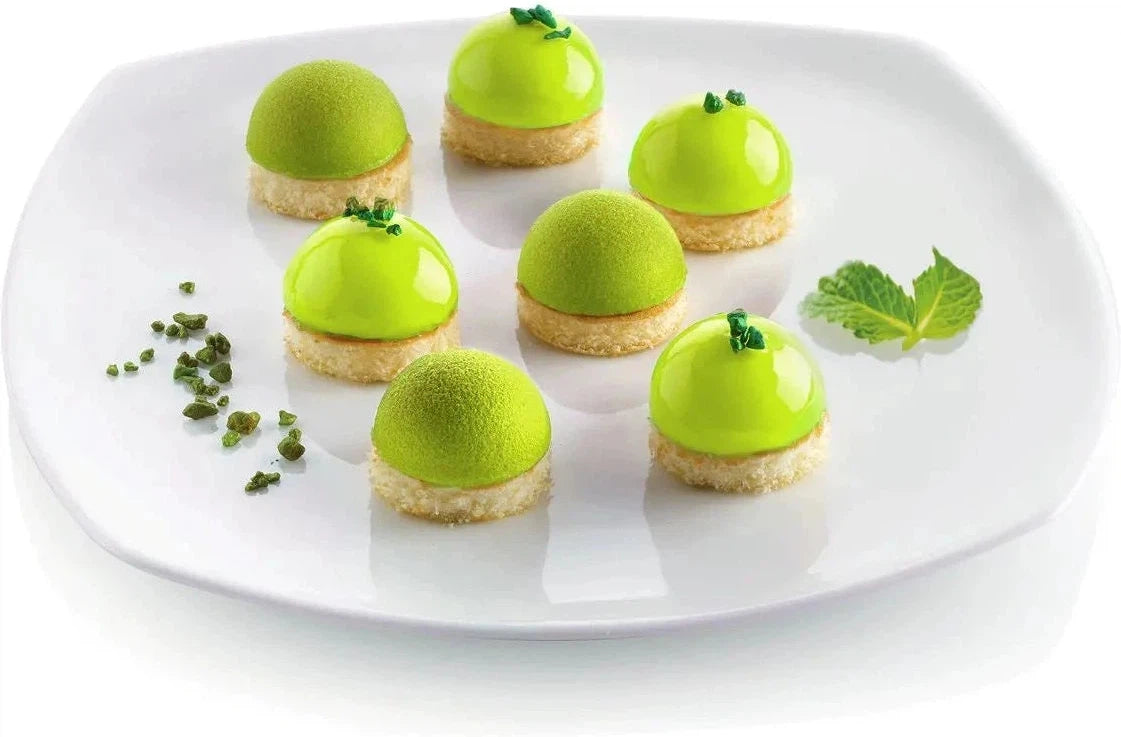 Silikomart - 1.1" x 0.5" Silicone 24 Compartment Half Spheres Baking Mold - SF006
